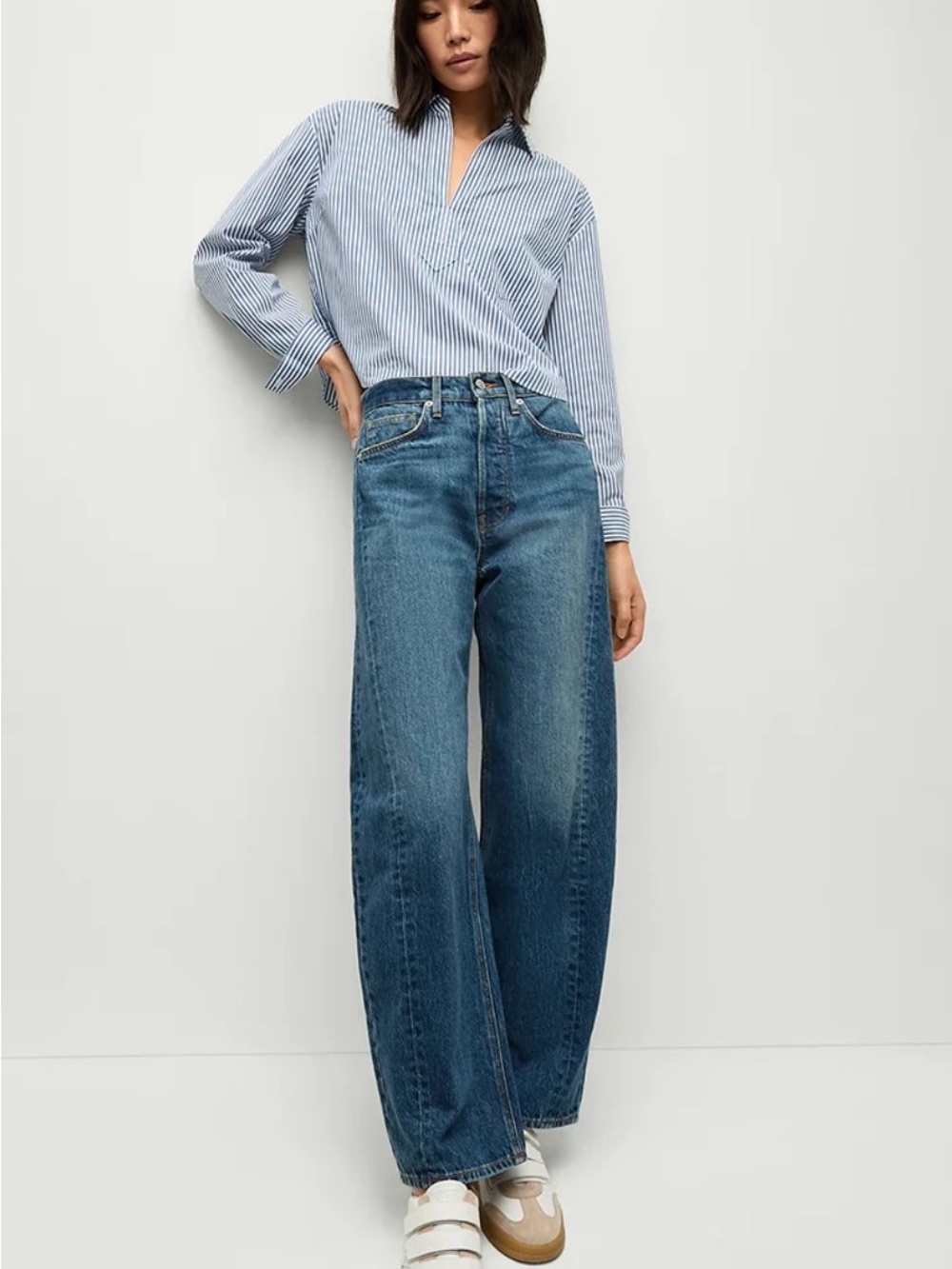 VERONICA BEARD Ryder Barrel Jeans, Size 27